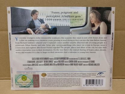 Movie Before Sunrise Ethan Hawke Julie Delpy Singapore 2x VCD FCS8298