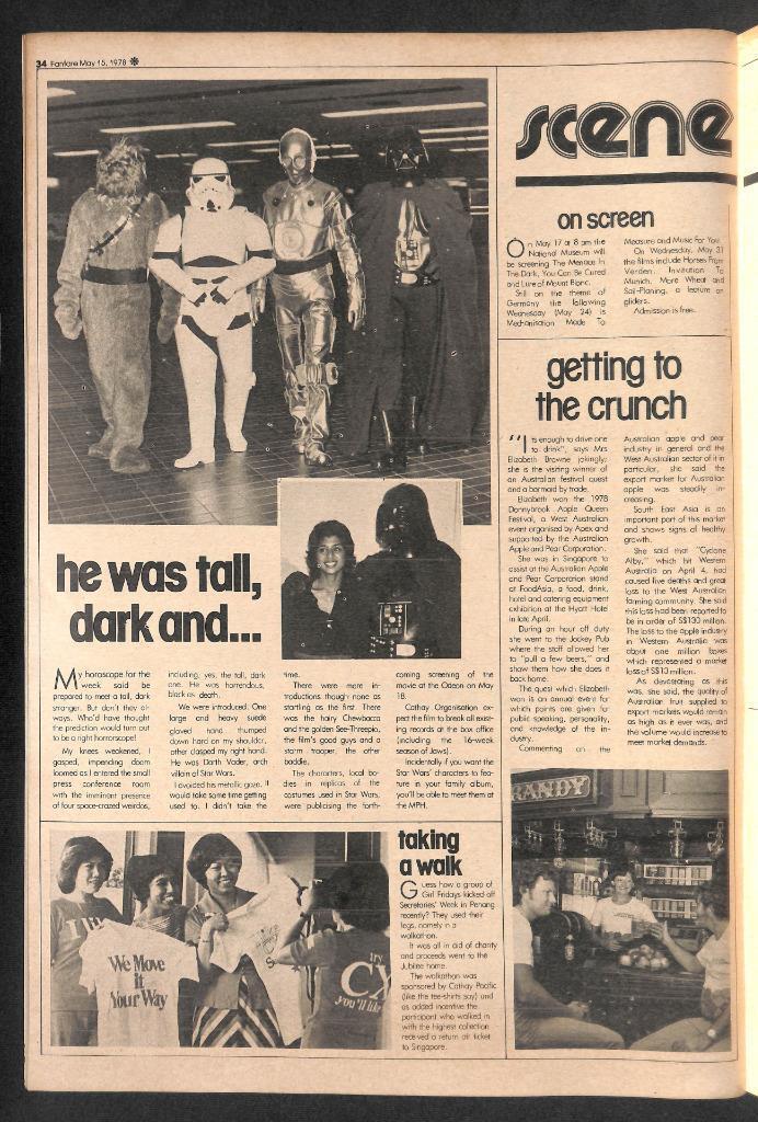 Vintage Asia Singapore Fanfare Magazine 1978 Bruce Lee Star Wars Timex (MZ104)