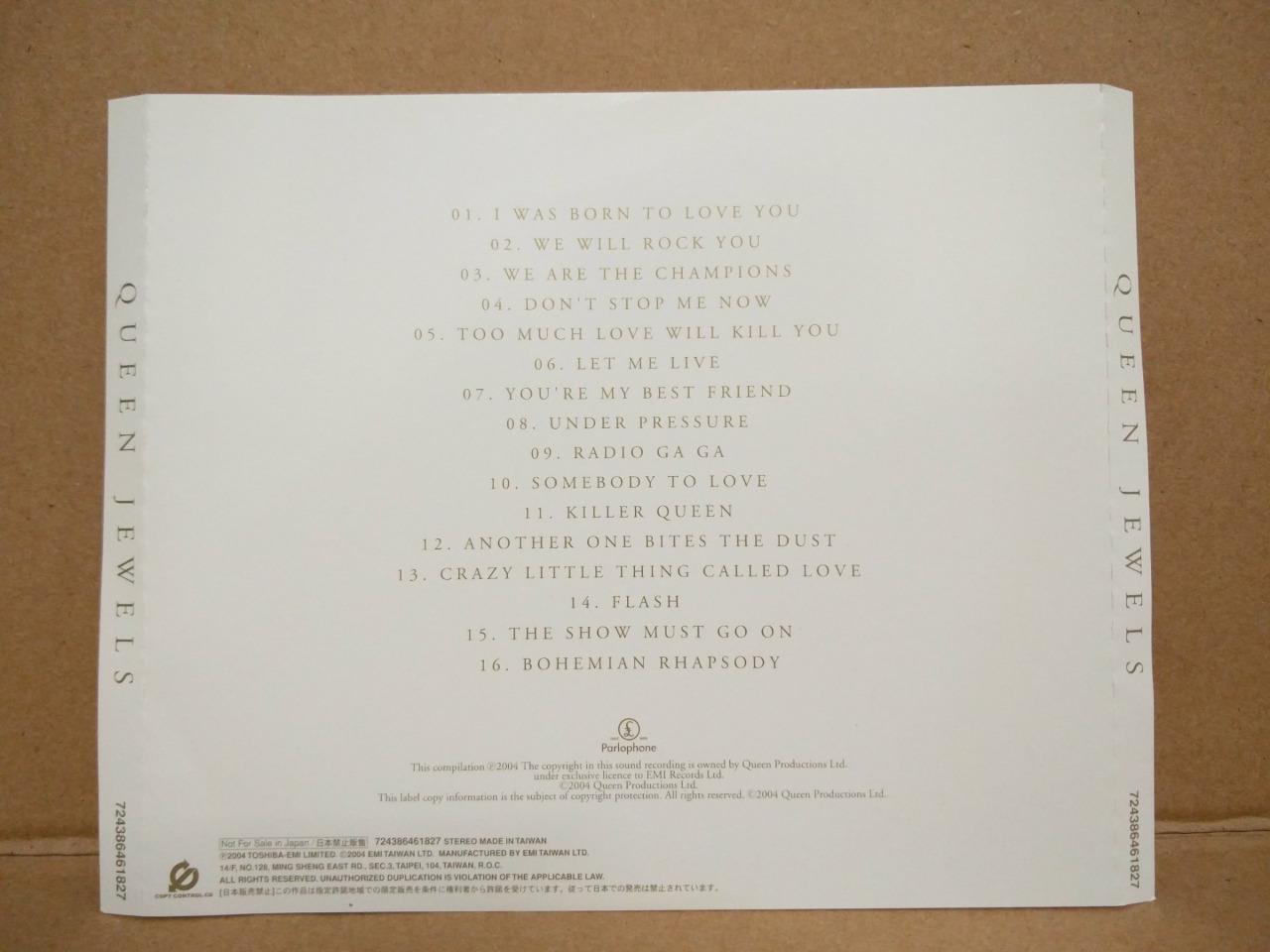 Queen Jewels 2004 Rare Taiwan CD FCS8714