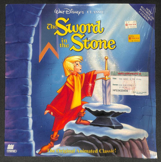 Disney Animated Cartoon Movie The Sword In The Stone Rare Japan Laserdisc LD1692