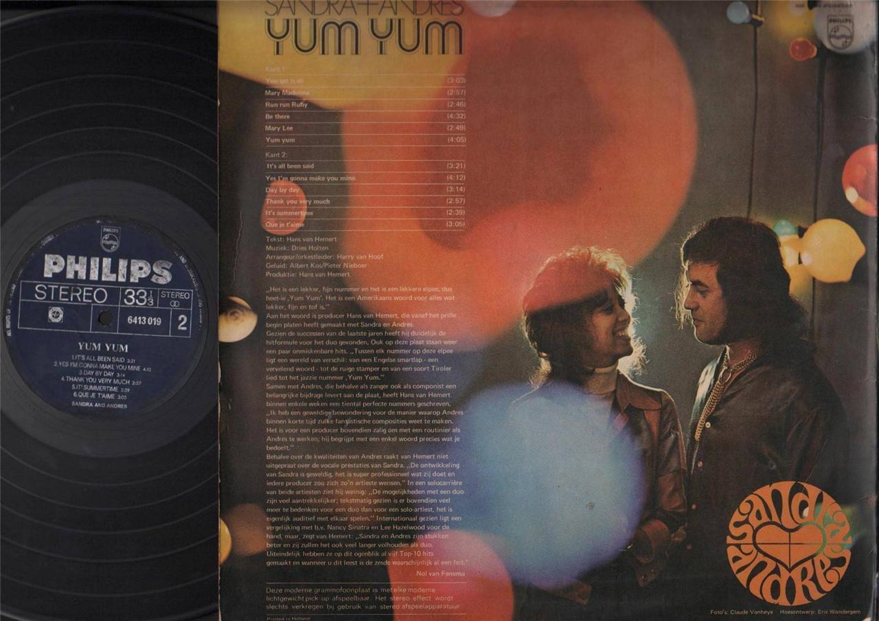 Mega Rare Indonesia Malay Sandra & Andres Yum Yum English Holland 12" LP MLP291