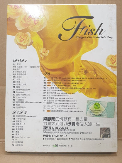 Malaysia Fish Leong 梁静茹 今天情人节 2008 Autograph Chinese CD + 2x DVD (FCB2477)