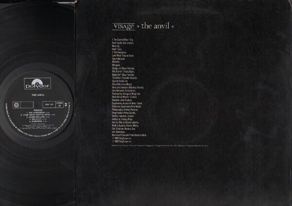 Visage The Anvil 1982 With A Poster Rare Polygram Asia 12" LP ELP1612