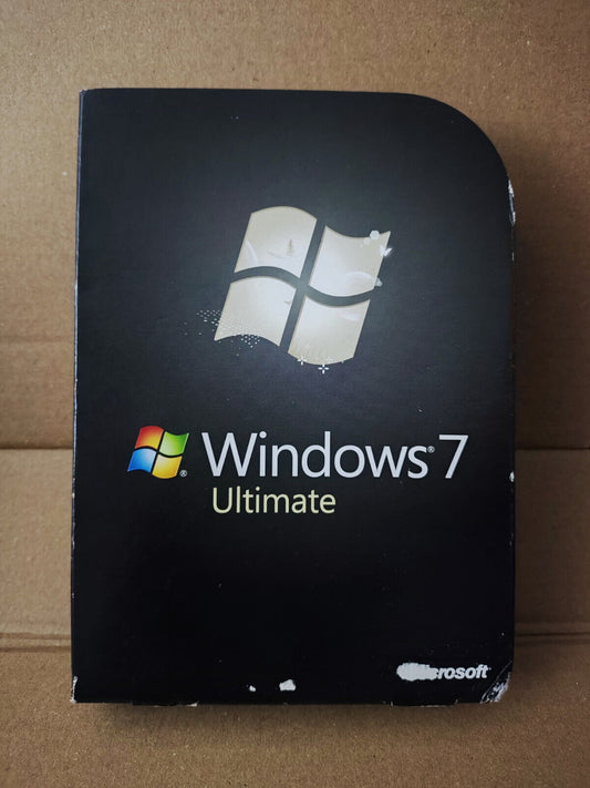 Used Windows 7 Ultimate with 32-bit and 64-bit DVD (SW010)