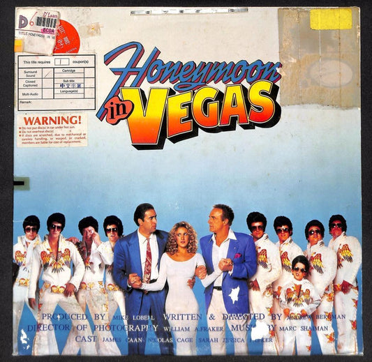 Movie Honeymoon In Vegas Nicolas Cage James Caan Rare Taiwan LD Laserdisc LD1189