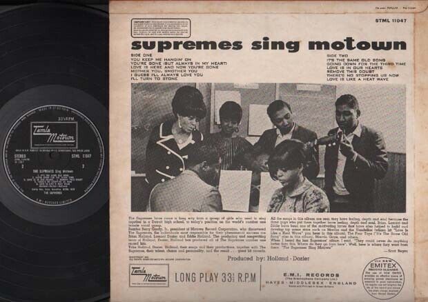 The Supremes Ladies Group Sing Motown 1966 / 1967 EMI Great Britain  LP ELP1711