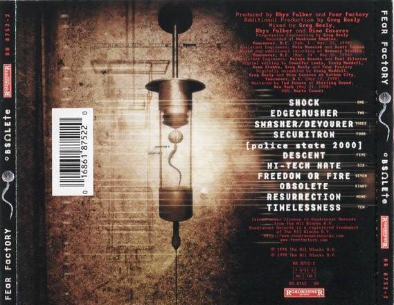 Fear Factory Obsolete 1998 Mega Rare Netherlands CD FCS4787