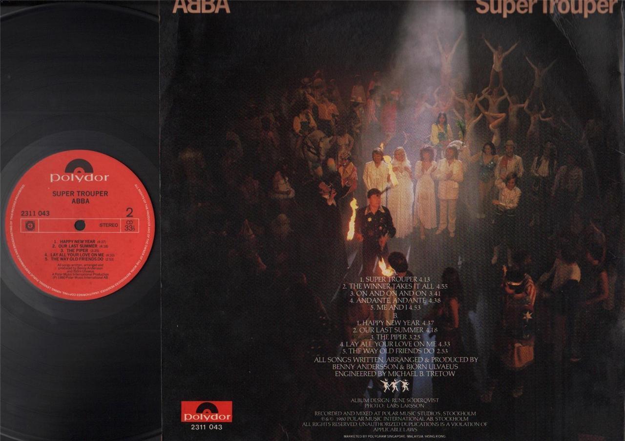 ABBA Super Trouper Polygram Rare Singapore 12" LP ELP1862