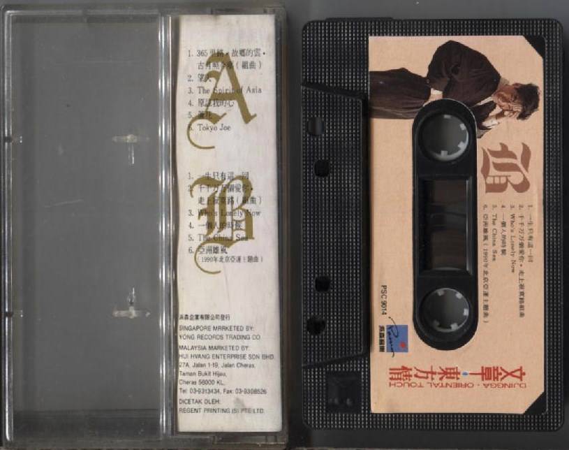 Taiwan Wen Zhang ⽂章 Yong Records Rare Singapore Cassette 卡帶 磁帶 CS816