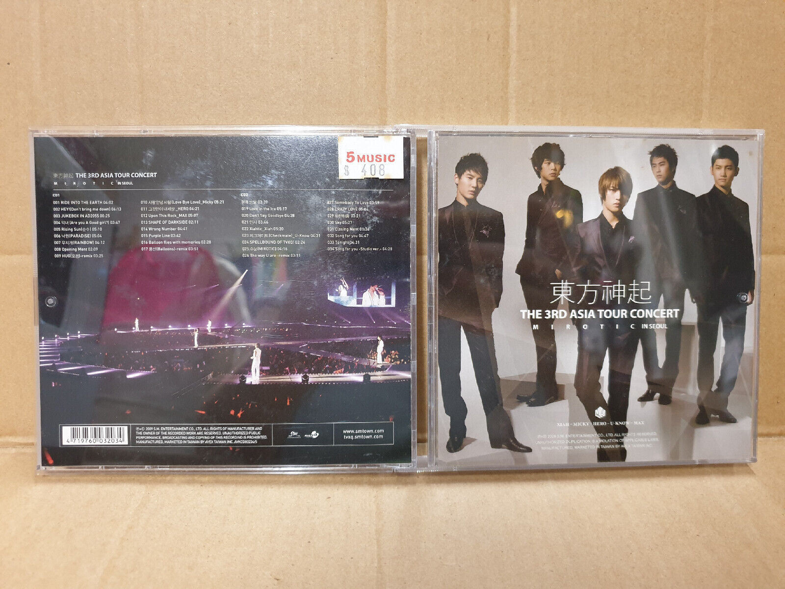 Korea TVXQ 东方神起 3rd Asia Tour Concert 2009 Korean Taiwan 2x CD (FCB2546) E