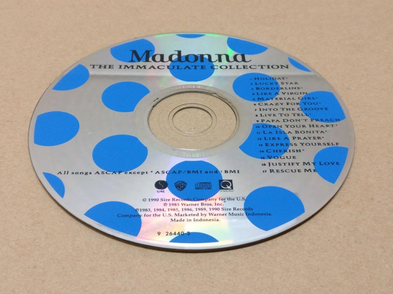 Madonna The Immaculate Collection 1990 Mega Rare Indonesia CD FCS8691