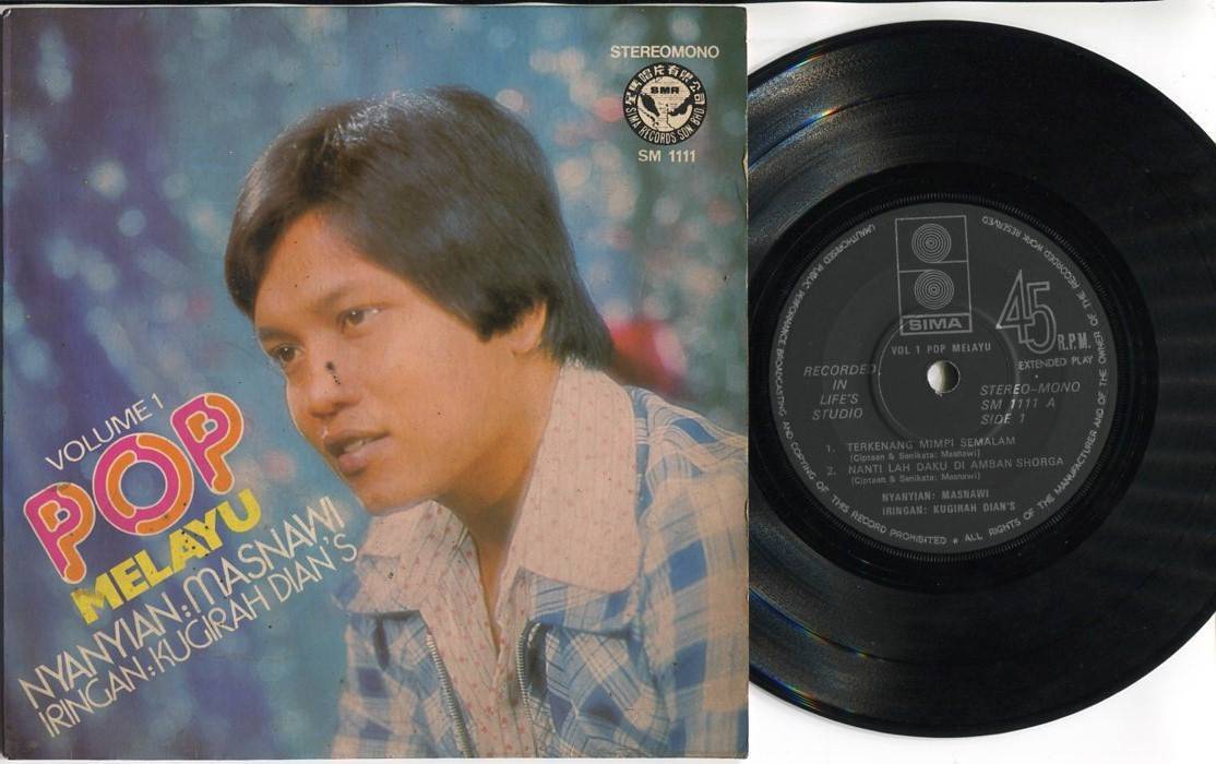 EX- Malaysia Malay Masnawi & Kugirah Dian's Band Pop Melayu 7" EP MEP452