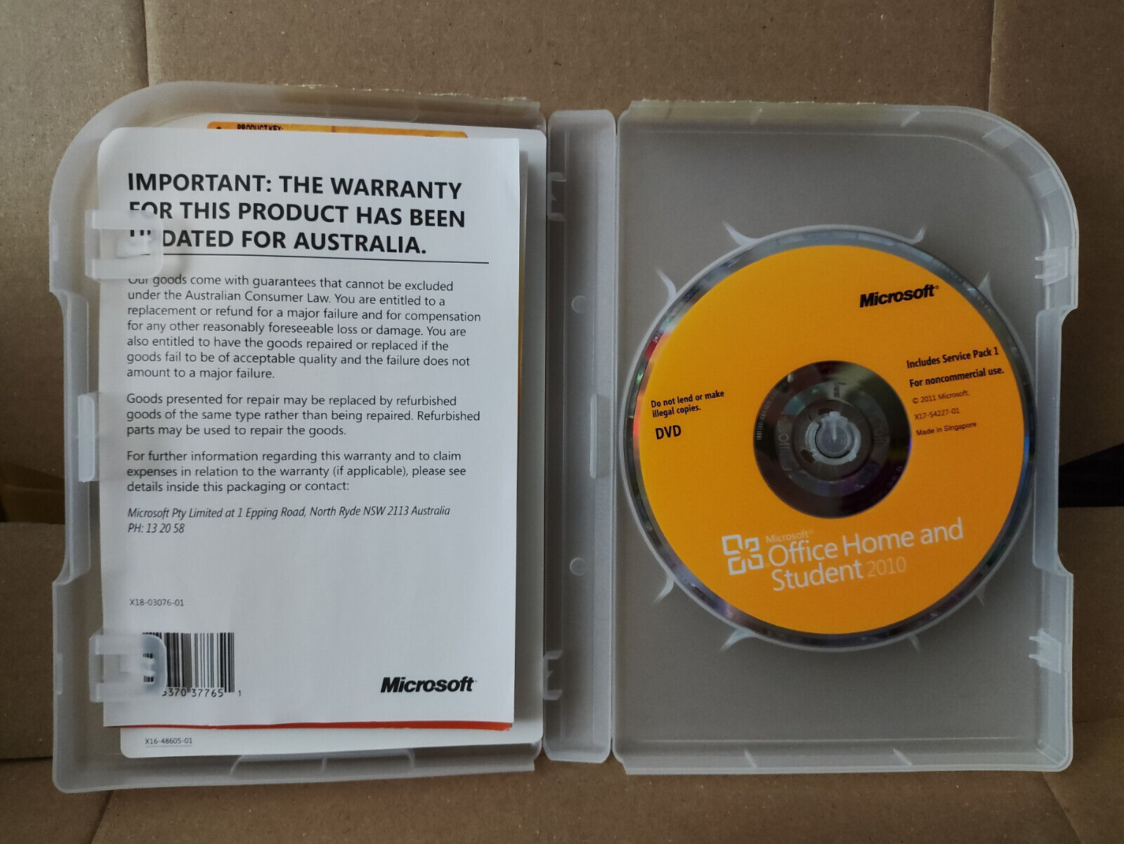 Microsoft Office Home And Student 2010 DVD With License Key (SW008)