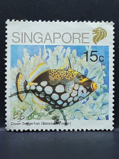 AMM68 Singapore Fish 15 cents Used Stamp (SA010)