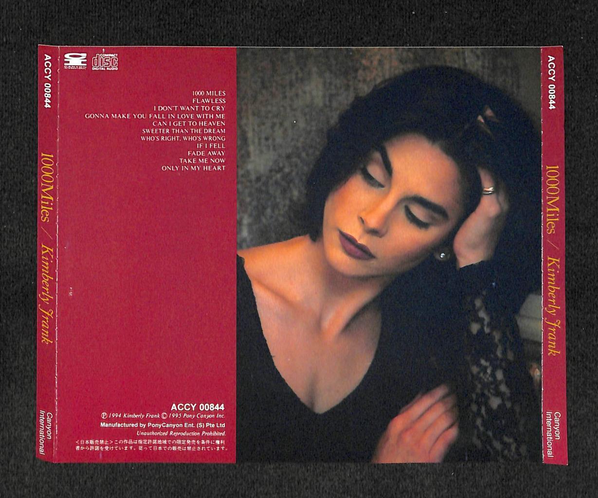 Mega Rare Kimberly Frank 1000 Miles 1994 Pony Canyon Singapore CD FCS7927