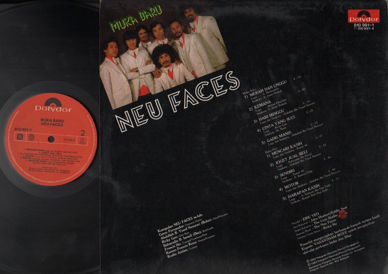 Rare Singapore Malay Band Neu Faces 1983 Indian Instruments Polygram LP MLP188