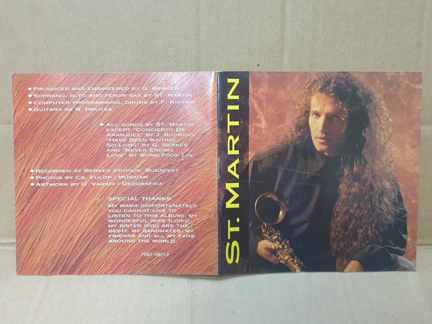 Hungary St. Martin Saxophone Music 1994 Malaysia English CD (FCS10217)