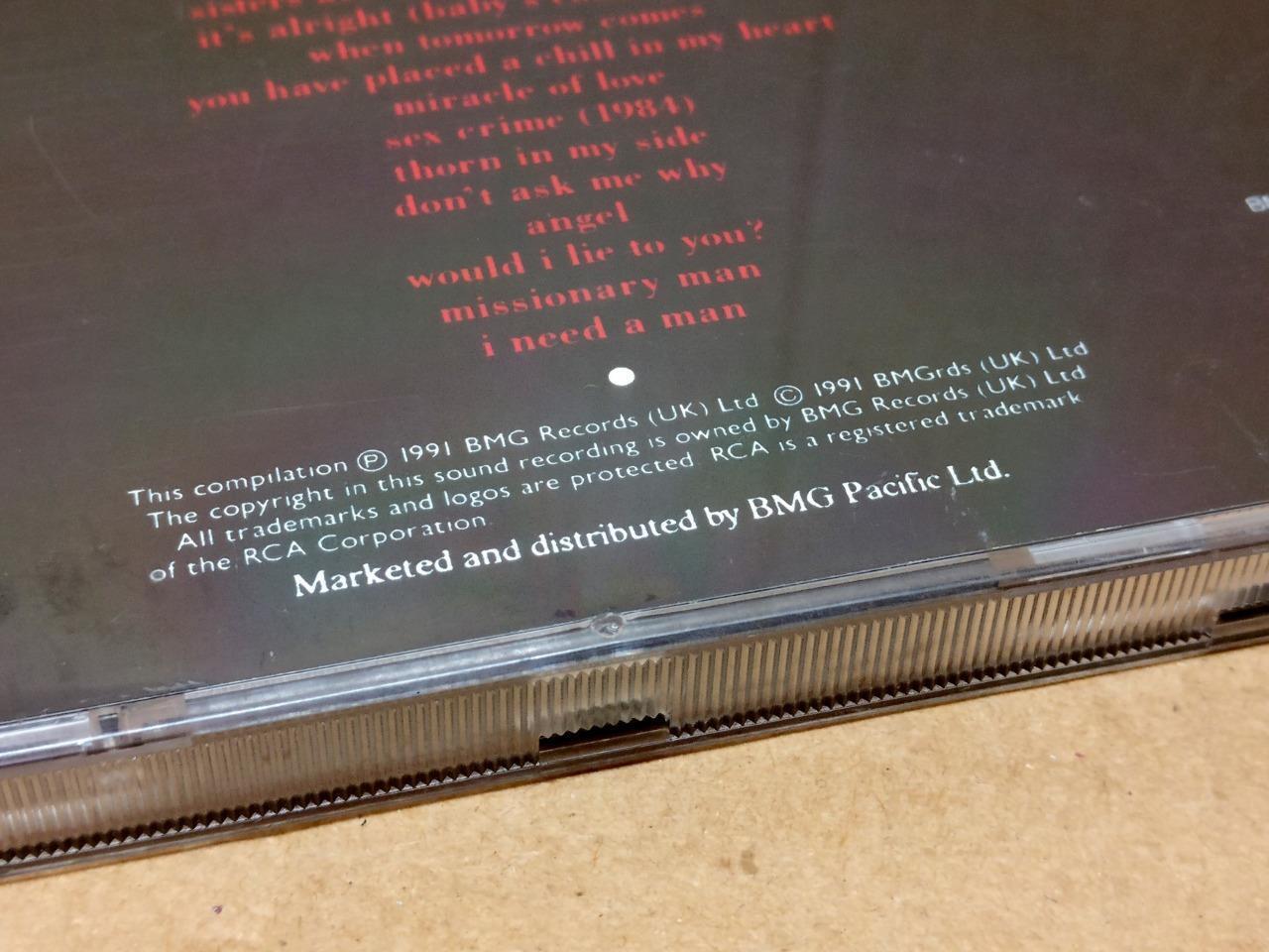 Eurythmics Greatest Hits 1991 Mega Rare Malaysia Limited Edition Gold CD FCB1759