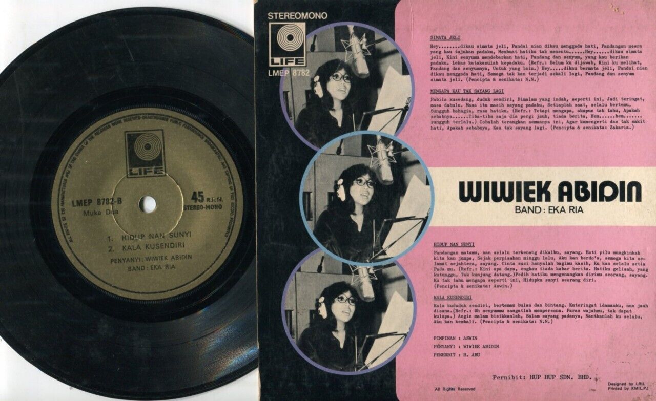 Malay Diva Wiwiek Abidin & Eka Ria Band Life 7" EP MEP046