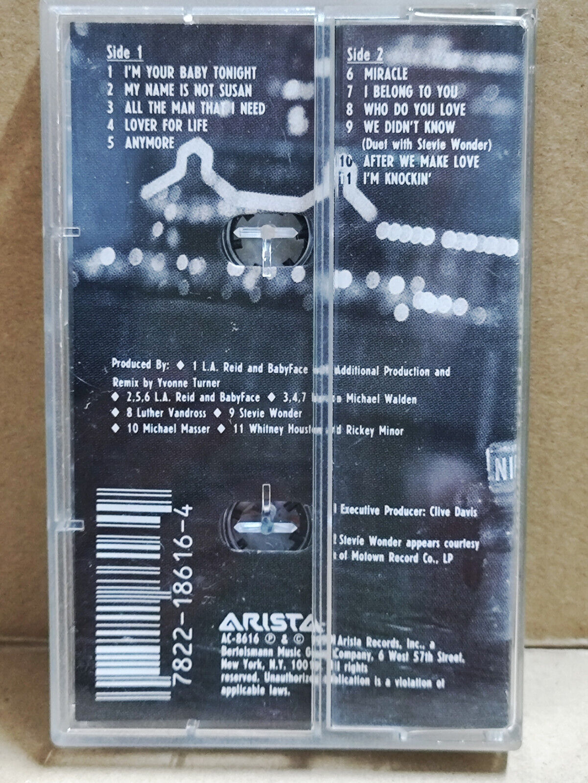 AMM68 WHITNEY HOUSTON I'M YOUR BABY TONIGHT 1990 ENGLISH CASSETTE (CS2278)