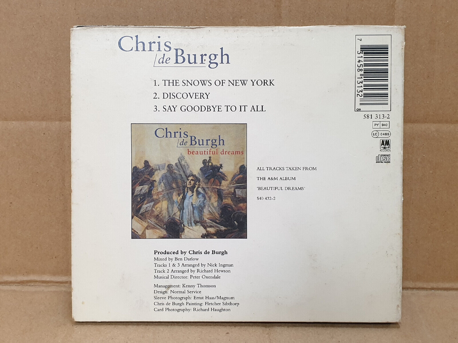 Chris de Burgh The Snows of New York English London CD (FCB2516)