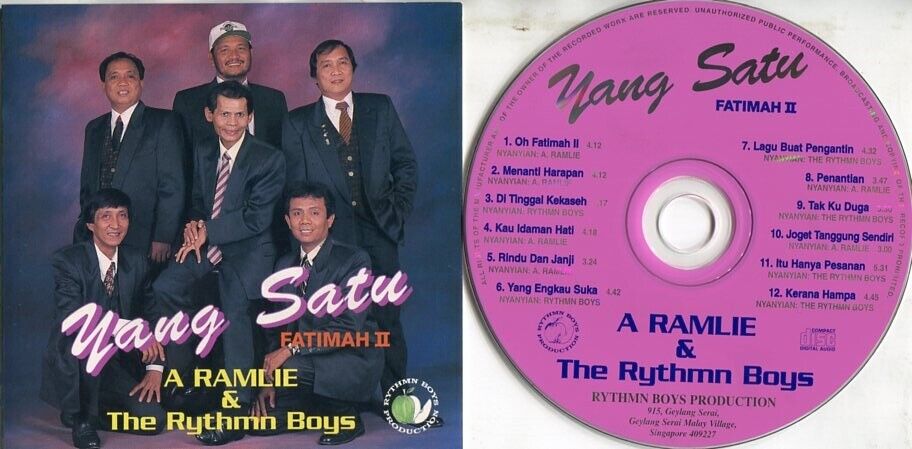 Malaysia A Ramlie & Mega Rare Malay Band The Rythmn Boys Singapore CD FCS2362
