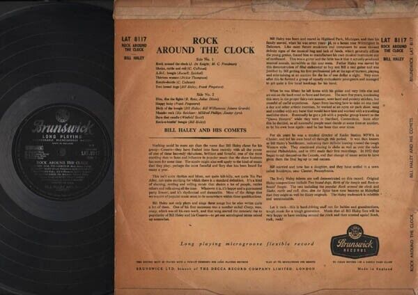 Bill Haley & His Comets Rock Around The Clock Brunswick England UK 2" LP ELP1437