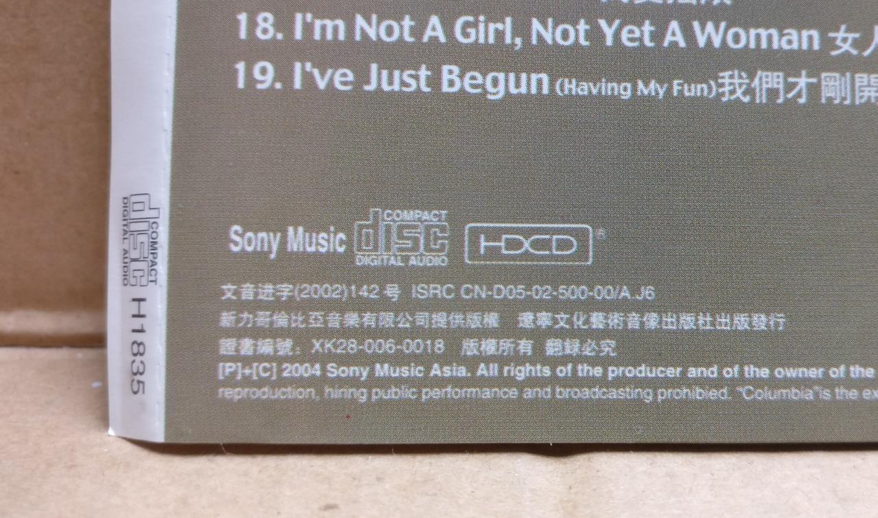 Britney Spears My Prerogative 2004 Rare China 24Bit Gold English CD FCS9909