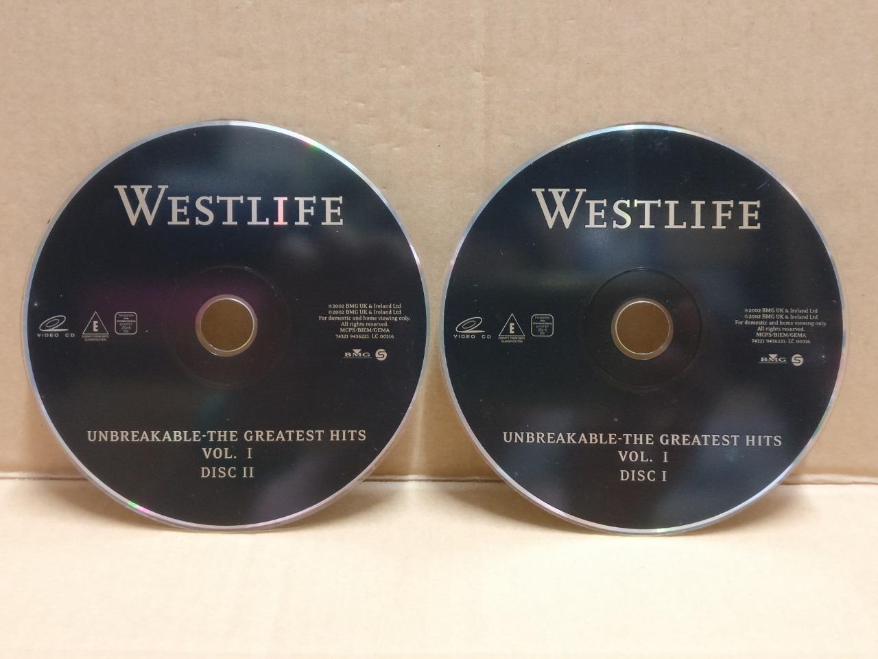 Westlife Unbreakable Greatest Hits Singapore Censor Sticker Video 2x VCD FCS9601