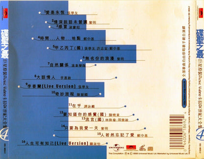 Hong Kong Jacky 張學友 Daniel 陳曉東 Vivian 周慧敏 黎明 1999 Karaoke Chinese VCD L013