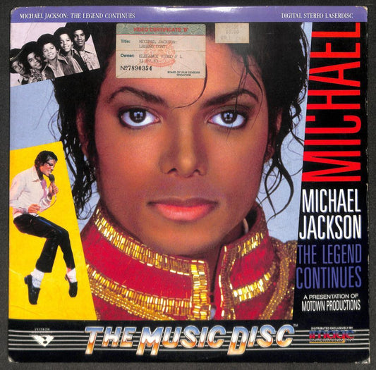 Rare Michael Jackson MJ The Legend Continues 1988 Image Ent. LD Laserdisc LD1702