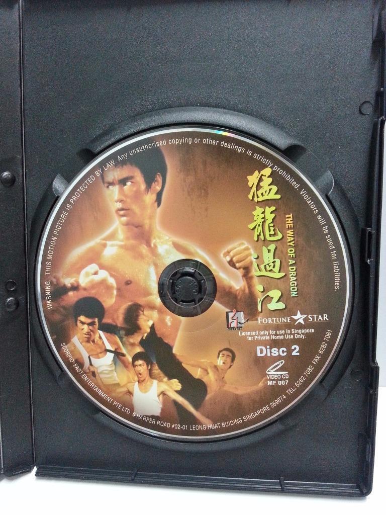 Rare Movie Bruce Lee 李⼩龙 The Way Of The Dragon Singapore 2x VCD FCB1077