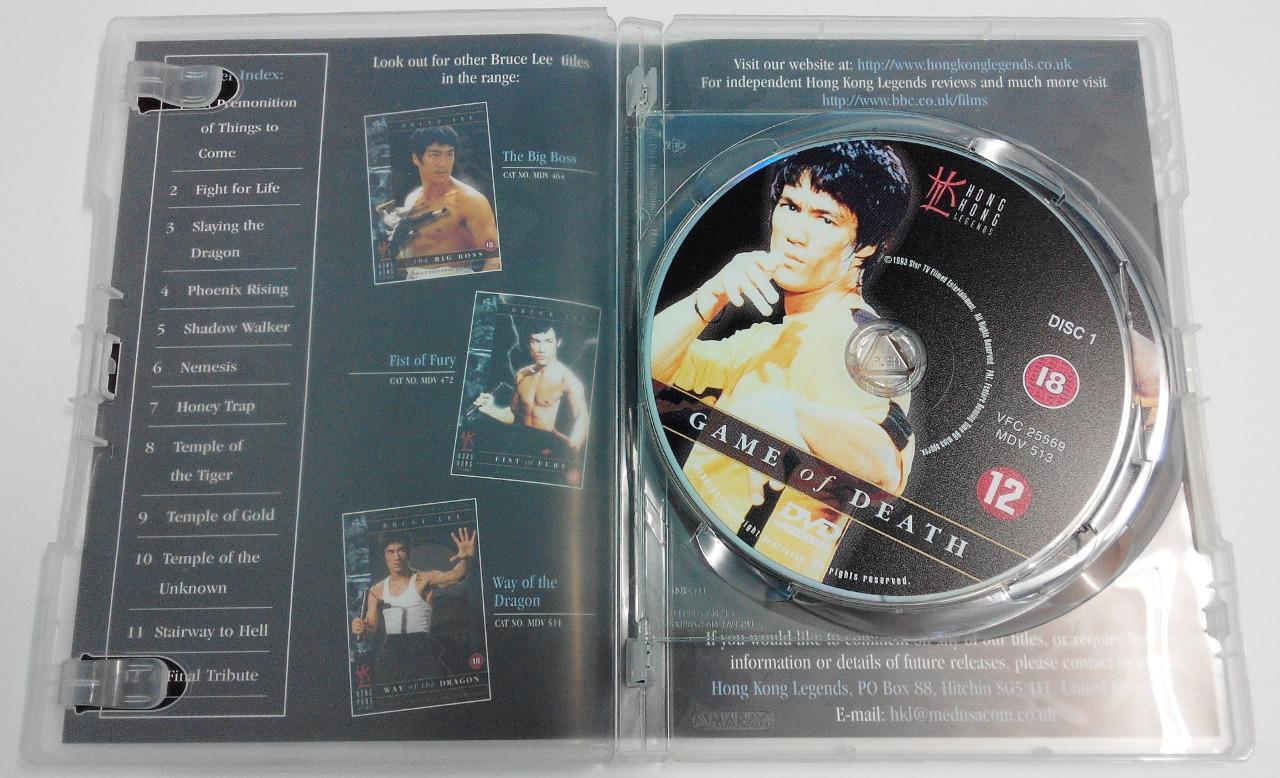 Hong Kong Movie Bruce Lee 李⼩龙 Game Of Death Rare Special Ed UK 2x DVD FCB716