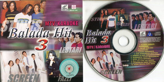 Rare Malaysia Malay Band Stings Screen Balada Hit 3 MTV Karaoke 1999 VCD FCS1493