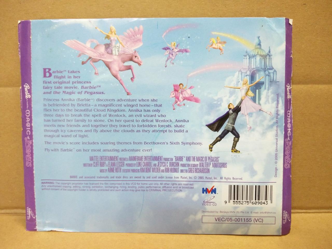 Movie Cartoon Animation Barbie & The Magic Of Pegasus Singapore 2x VCD FCS8319