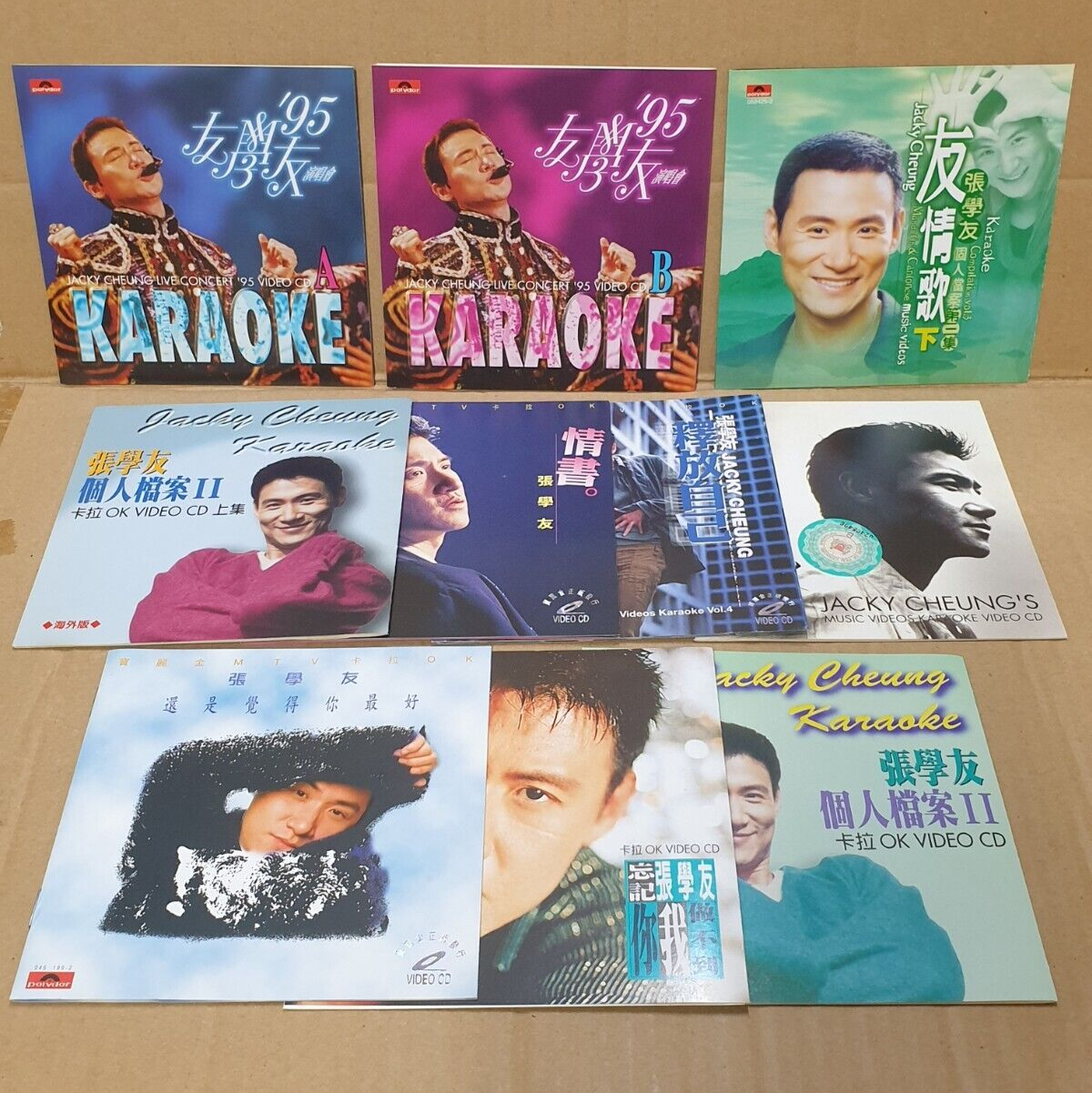 HK Jacky Cheung 张学友 張學友 Chinese 9x VCD + (2x VCD) Set Lot Of 10 (FCS10347) L
