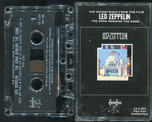 Led Zeppelin The Song Remains The Same OST Pt.1 1976 WEA USA Cassette CS430