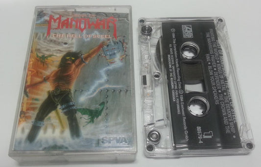 Mega Rare Manowar The Hell of Steel 1994 Singapore Cassette CS1111