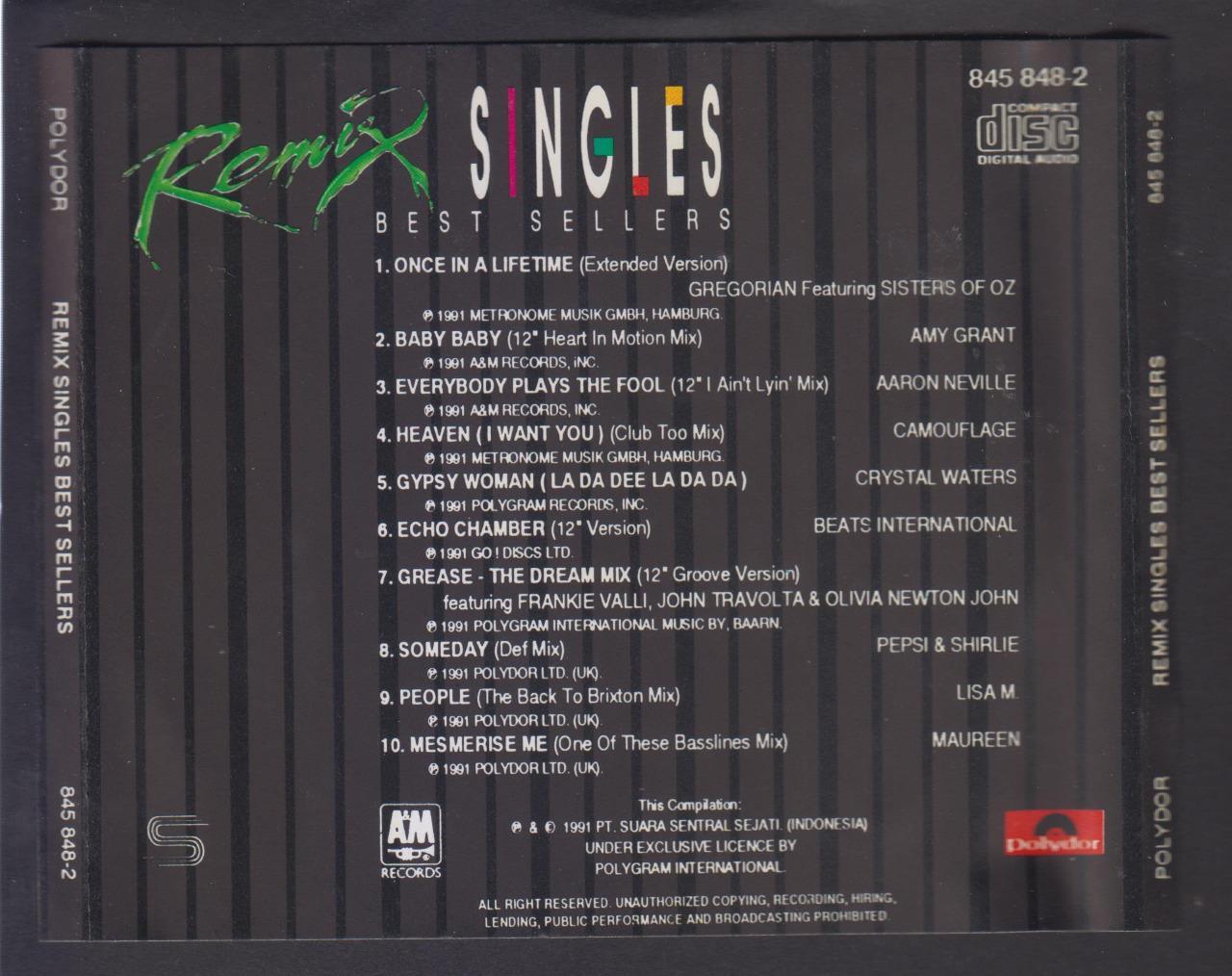 Gregorian Amy Grant Camouflage Compil 1991 Polydor Indonesia T113 CD FCS6820