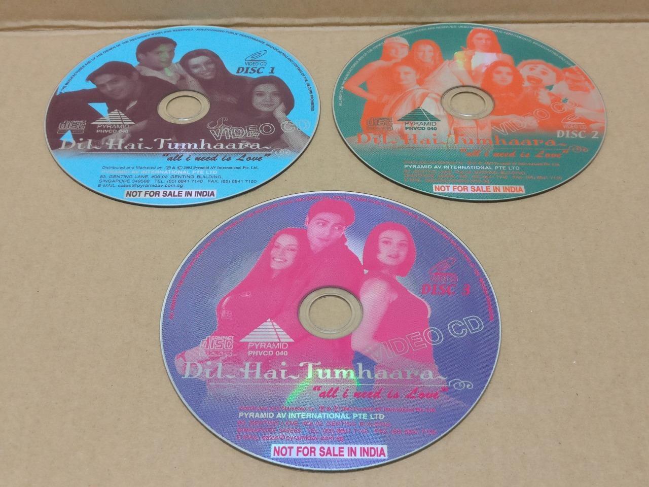 India Bollywood Movie Dil Hai Tumhaara Preity Zinta Singapore 3x VCD FCS9151