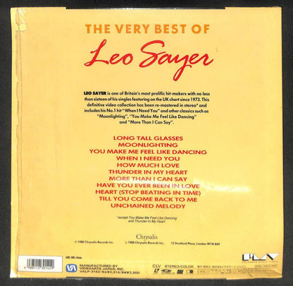 The Very Best Of Leo Sayer With Singapore Censor Sticker Japan Laserdisc LD1482