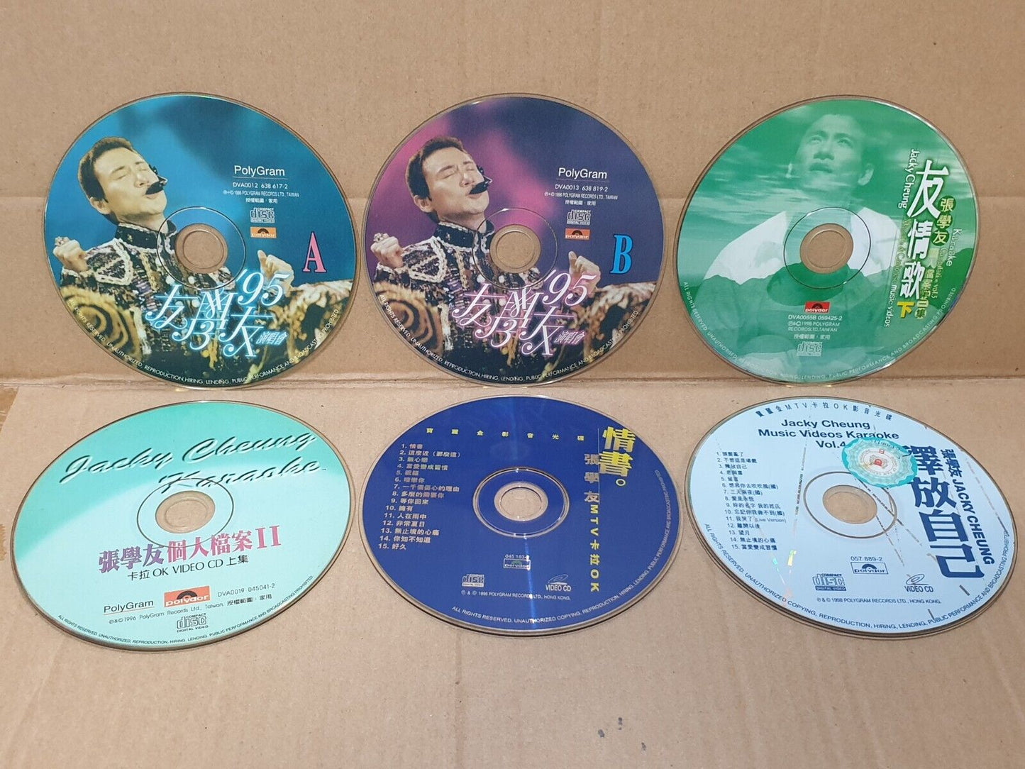 HK Jacky Cheung 张学友 張學友 Chinese 9x VCD + (2x VCD) Set Lot Of 10 (FCS10347) L