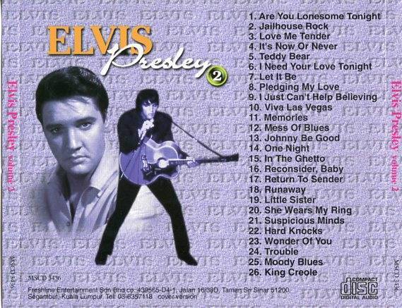 Mega Rare Elvis Presley On Cover Version Malaysia CD FCS7345