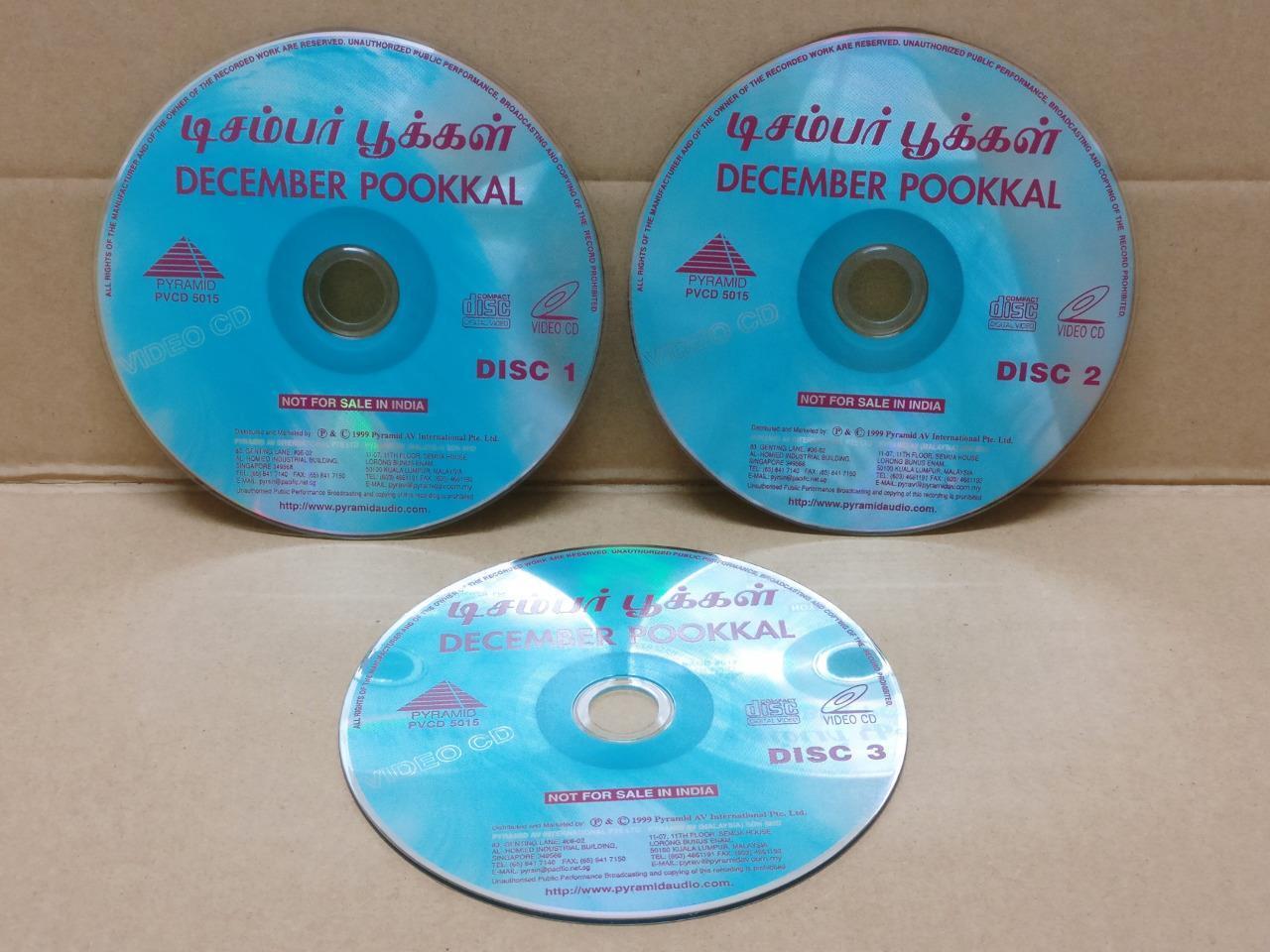 Rare India Bollywood Tamil OST Illayaraja Pyramid Singapore 3x VCD FCS8949