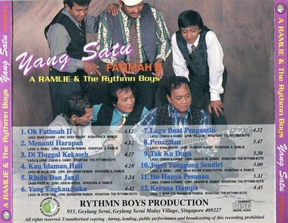 Malaysia A Ramlie & Mega Rare Malay Band The Rythmn Boys Singapore CD FCS2362