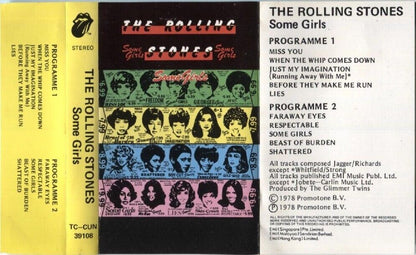 The Rolling Stones Some Girls 1978 EMI Rare Singapore Cassette CS721