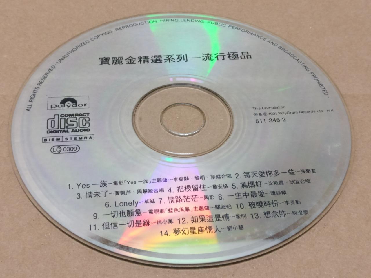 Jacky Cheung  草蜢 张学友 徐小凤 黎明 1991 T113 Various Artists Chinese CD FCS8451