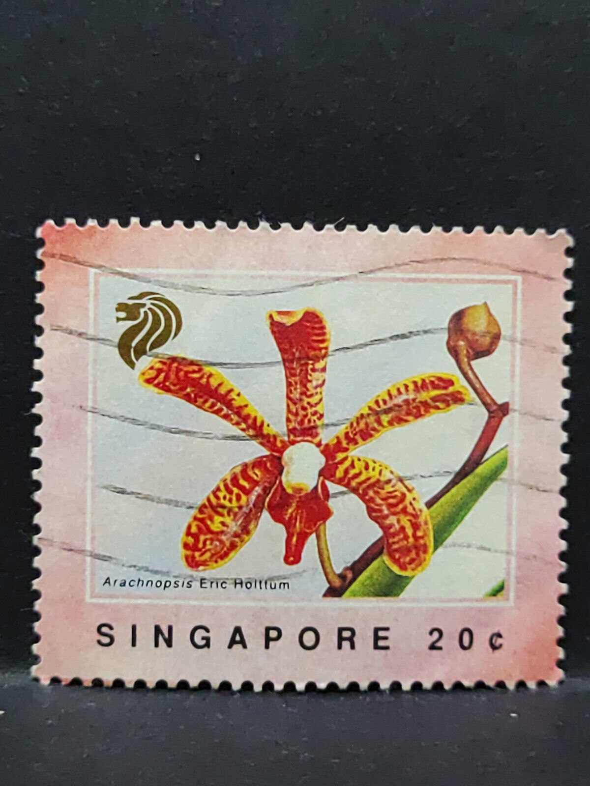 AMM68 Singapore Orchid 20 cents Used Stamp (SA029)