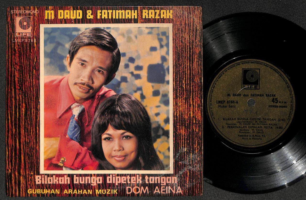 Singapore M.Daud & Fatimah Razak & Mega Rare Dom Aeina Malay Band 7" EP MEP506