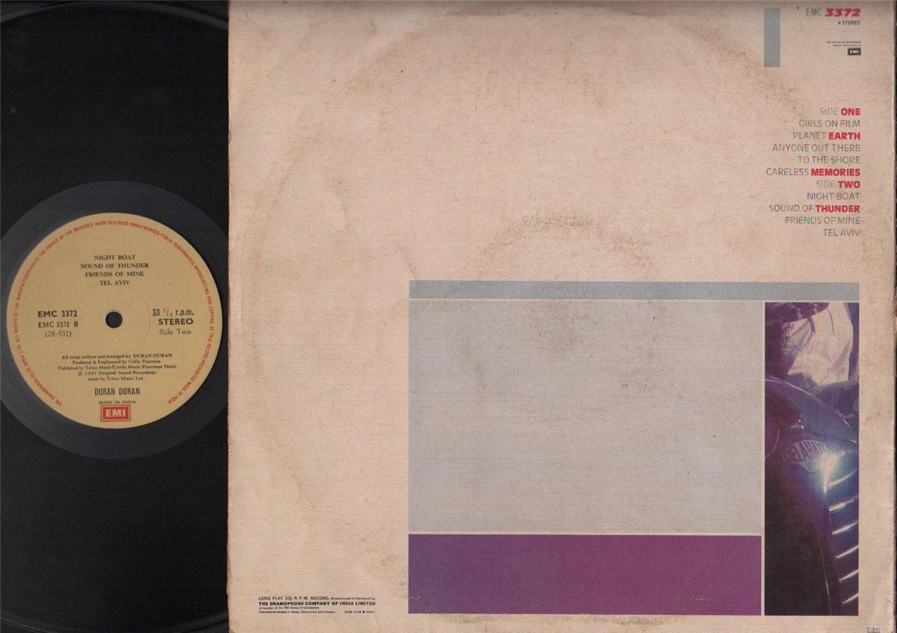 Duran Duran Band Girls On Film 1981 Mega Rare EMI India 12" LP 12" ELP1985